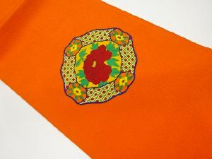 牡丹に椿・菱模様名古屋帯